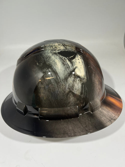 Full Brim Hard Hat Hydro Dipped HALLOWEEN MICHAEL MYERS
