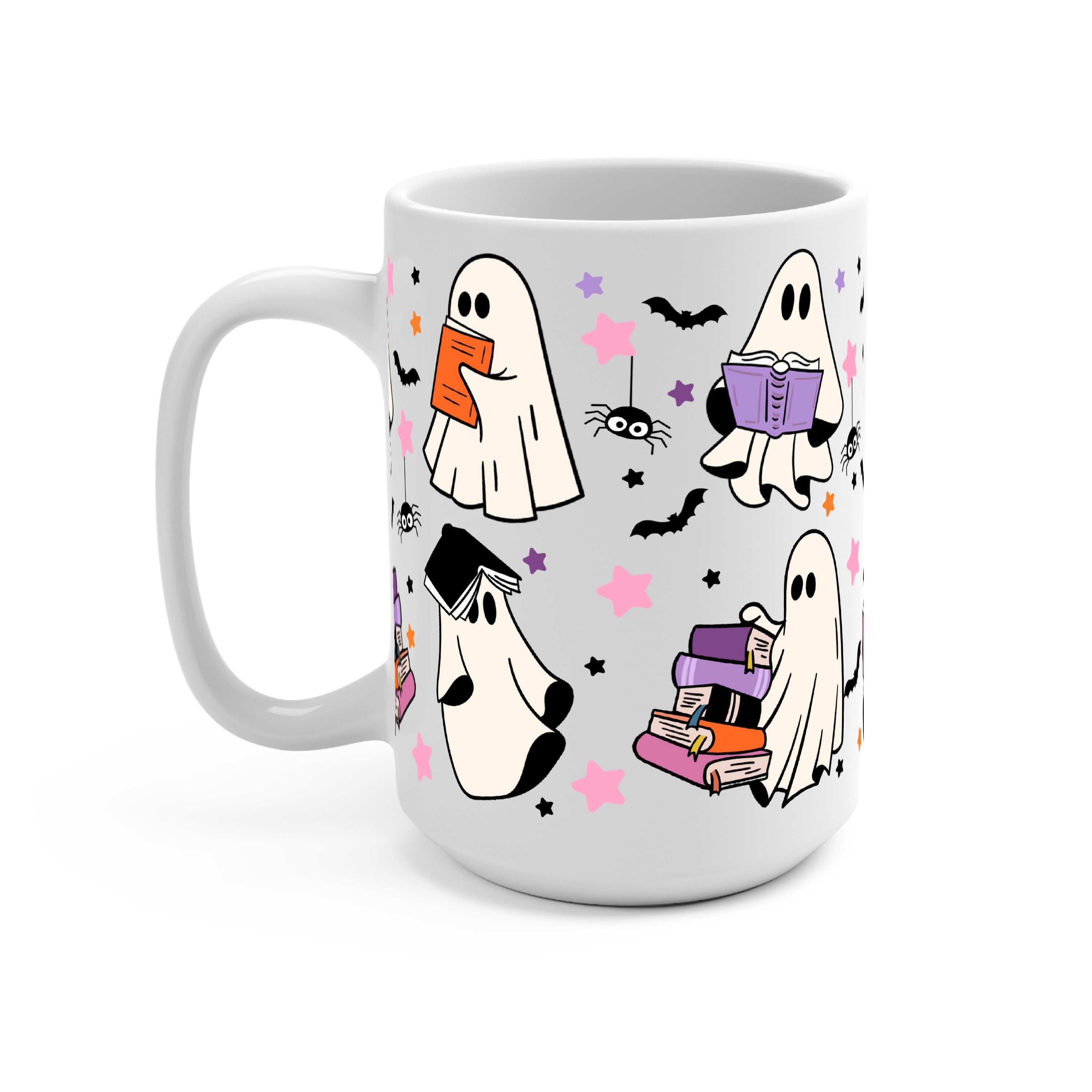 Ghosts and Books Glass Cups